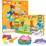 Imagimake Mapology - India Map with Capitals & National Symbols of India, Educational & Learning Aid Kit - Puzzles for Kids for Age 5 Years+, Best Gift for Boys & Girls