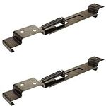 BITS4REASONS - 2 X (1 PAIR) SQUARE RECTANGLE TRAILER NUMBER PLATE HOLDERS CLIPS LICENSE PLATE BRACKETS STAINLESS SPRING LOADED STEEL - ADJUSTABLE UK SIZE PLATE 18-21 CM (180-210 MM) DEPTH