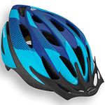 Schwinn Thrasher Mens and Womens Bike Helmet, Age 14+, Adult Fit 58-62cm, Comfortable Dial Fit Adjustment, 20 Air Vents, Removable Visor, Blue