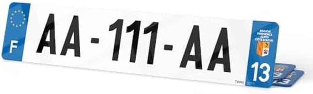 Plexoretto 1 Plaque d'Immatriculation Voiture 100% Homologuée - 520 x110 cm - Qualité Supérieure