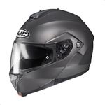 HJC C91 Solid Modular Motorcycle Helmet with HJ-17 Pinlock Shield, DOT Approved(Semi Flat Titanium, XXXXX-Large)
