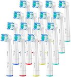 Milos Toothbrush Heads Compatible with Oral-B - Electric Toothbrush Heads for Adults Aged 16+ Pack of 16 Professional Toothbrush Replacement Heads