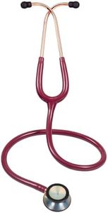 Scienlodic Double-Sided Stethoscope with Ear Tips, Professional Stethoscope for Doctor Nurse Clinical Student Use, Customized Gold-Plated High-end - Wine