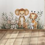 Pumkins Jungle Animal Friends Wall Decal for Nursery Baby Room Children's Bedroom Playroom Classroom D�cor