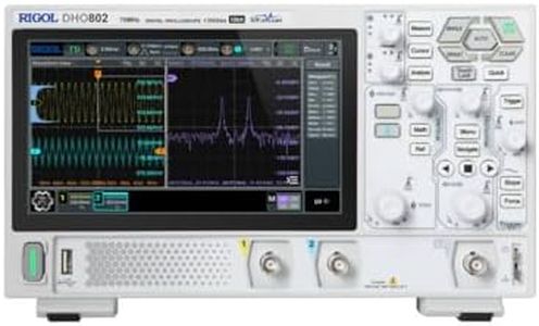 RIGOL Digital Oscilloscope DHO802 70MHz Frequency Band + 12-bit Vertical Resolution + Maximum 1.25 GSa/s Sample Rate + 1000,000 wfms/s Waveform Capture Rate + 2 Analog Channels