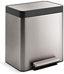 KOHLER 8 Gallon Compact Hands-Free Kitchen Step Can, Trash Can with Foot Pedal, Quiet-Close Lid, Stainless Steel, K-20942-ST