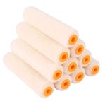 TIJAR Pack of 10 High Performance Mohair 4" (100mm) Decorating & Painting Mini Roller Sleeves Ideal for Varnish, Gloss, Satin finishes