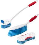 Xifando 3 Pack Cleaning Brush Set-Toilet Brush Shoes Scrub Bathroom Brush Dusting Brush for Bed Sofa etc.Housekeeping Cleaning Tools