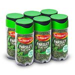 Schwartz Parsley 3 G | Jar | Pack of 6 | Fresh and Peppery Taste | Distinctive Aroma | Adds Visual Appeal to Dishes | Perfect for Meat, Sauces, Fish, Pasta, Sandwiches, Soups, Salads & Vegetables