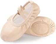 APTRO Ballet Shoes Ballerina Shoes Split Sole Gymnastics Dance Shoes Flats for Girls Adults Beige,6 UK,39