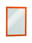 Durable DURAFRAME Self-Adhesive Magnetic Frame | A4 Format In Orange | Pack of 10 Frames | Document Frame for Professional Internal Signage