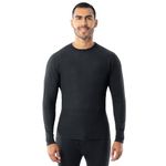 INDERA Heavyweight Cotton Waffle Long Johns Thermal Undershirt for Men Black