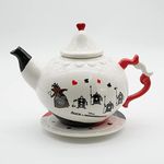 Alice in Wonderland Tea Pot Women Teapot Standard, Porcelain,