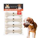 EXCITE BITES Rawhide Dog Bones | Chew Bones for Dogs | Rich in Protein & Calcium Bones for Dog | Dog Treats | Dog Gifts | Dog Bone Size 4 Inch | 4Pcs