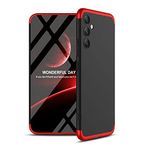 Spazy Case® Samsung Galaxy A14 5G Cover Case Ull Body 3 in 1 Slim Fit Complete 3D 360 Degree Protection Hybrid Hard Bumper Back Case Cover with Stand for Samsung Galaxy A14 5G -Black & Red