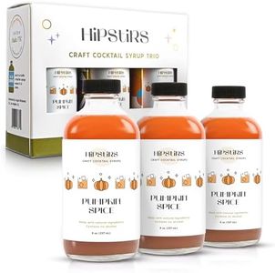 HipStirs Pumpkin Spice Syrup for Drinks | Real Ingredients Make Our Pumpkin Puree Syrup Perfect for Fall Themed Drinks, Cocktails & Coffee | Small Batch, Non-GMO, Vegan Cocktail Mixer | 8 Oz, 3 Pack