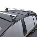 Roof bar set Twinny Load Aluminum A57 compatible with Ford Focus IV HB 5-portes 2018- & Renault Captur 2013,Aluminium