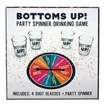 TMD Retail Bottoms Up Drinking Games for Adults Party - Games for Adults and Family - Games for Adults Set of 4 Shot Glasses 1.5 Oz & Game Spinner - Games for Birthday Parties, & Bachelorette Parties