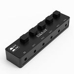 Cubilux 5-Way 3.5mm Headphone Splitter with Switch Control, Aluminum Case 5-Channel 1/8” Stereo Audio Splitter, Multi-Port TRS AUX Share/Split Box/HUB for Speaker Earphones Laptop PC Smartphone Tablet