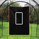 Baseball Backstop 4ft x 6ft Batting Cage Target Backdrop with Strike Zone for Baseball Softball Pitching Target Net Training Practice Tool (4ft x 6ft-Rectangular)