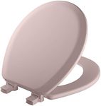 Mayfair 41EC 023 Molded Wood Toilet Seat with Easy Clean & Change Hinges and STA-TITE Seat Fastening System, Round, Pink