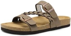 DREAM PAIRS Women's Cork Footbed Sa