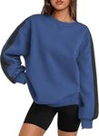 Zeagoo Women Casual Hoodies Fleece Tunic Sweatshirt Oversized Long Hoodie Jacket Royal Blue Medium