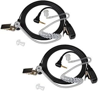 UAYESOK Auricular acústico de vigilancia encubierta, Walkie Talkie pinganillo Headset 1 Pin 2.5mm con micrófono PTT para Motorola Talkabout TLKR T92 H2O T60 T80 T82 T60 T62 T81 XT180 Radio (2 Piezas)