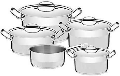 Tramontina Professional Stainless Steel Cookware 5 Pieces Set
