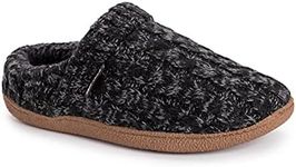 MUK LUKS Men's Marcel Slipper, Ebony/Charcoal, Large