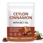 Ceylon Cinnamon Softgels with MCT Oil – Non-GMO, Gluten-Free, Soy-Free – 120 Softgels – Cinnamomum Verum