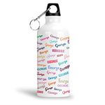 FurnishFantasy Personalised Aluminium 750ml White Sipper Bottle/Water Bottle for Kids - Best Birthday Gift for Son, Daughter, Brother, Sister, Return Gift for kids - Color - White, Name - George