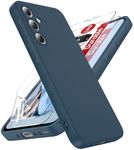 LeYi for Galaxy-A35-5G-Case: with 2 PCS Screen Protector, Slim & Anti-Scratch Samsung Galaxy A35 5G Phone Case, Liquid Silicone Shockproof Case for Samsung A35 5G, Blue