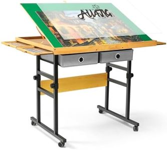 ALL4JIG 1500 Pieces Jigsaw Puzzle Board with Legs, 35.4"x26.4" Adjustable Puzzle Board for Adults, 3-Tilting Angles, Multi-Functional with 4+2 Drawers & Protective Cover