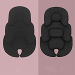 ZOBRO Baby Head & Body Support Kid Car Seat Insert Cozy Sleeping Head And Body Support Mat Car Seat Support Pillow Cushion For Stroller Car Seat High Chair,Black