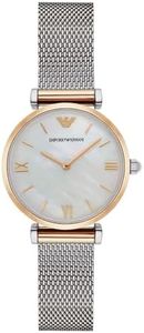 Emporio Armani Traditional Watches for Women, Two Hand, 32MM Stainless Steel Case, AR2068