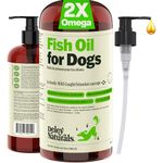 Deley Naturals Fish Oil for Dogs 2X Omega - Icelandic Fish Oil for Dogs - Dog Supplements with Omega 3 6 9 for Skin and Immunity - Vitamins and Supplements High EPA & DHA for Optimal Wellness - 946ml