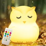 Night Light for Kids Cute Sleepy Owl Bedside Lamps - Convenient for Reading & Soothe Baby to Sleep Training Nursery Lights Up Toddler LED Nightlight for Children Christmas Gifts Women Girls Boys Decor