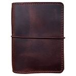 Travelers Notebook Cover with Inner Pockets, Card Slots and Pen Holder, Passport Size, Dark Brown