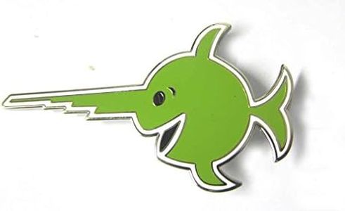 WW2 German 9th Flotilla U-96 U-Boat Cap Hat Badge - Laughing Swordfish Sawfish Pin in Green