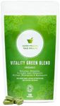 Organic Super Greens Capsules | Ultimate Green Blend of 6 Super Greens & Superfood Powder | 120 Capsules | Removes Toxins & Boost Energy | Gluten-Free, Vegan & Soil Association Certified