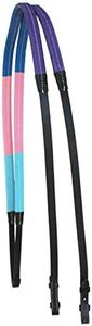 CHALLENGER 54" Horse English Black Leather Rubber Grip Multicolor Training Reins 805LR09