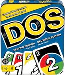 Mattel Games DOS Card Game Second Edition, Family Travel Game with Updated Rules for Kids & Adults in Storage Tin