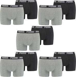 PUMA 10 ER Pack Boxer Boxershorts Men Pant Underwear, Farben:691 - Dark Grey Melange/Black, Größe Bekleidung:S