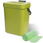 SProjects Indoor Kitchen Compost Bin – 1.3 Gallons/5L Compost Bin Kitchen, Trash Can for Countertop Bin/Bathroom/Camping, No Odor & 20 Compost Garbage Bags