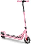 FanttikRide C9 Electric Scooter for Kids 3.9 ft - 5.2 ft, 6/10MPH, 5 Miles Range, LED Display, Adjustable Height, Foldable, Rubber Wheels, Lightweight, Scooter for Kids up to 132 lbs (Pink)