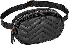 Geestock Black Fanny Packs, Leather