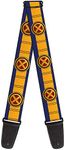 Buckle-Down GS-WXM040 Guitar Strap - X-Men Cyclops Utility Strap Blue/Gold/Black/Red, 2" Wide & 29-54" Length