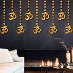 Bikri Kendra - Om 10 Dot 100 Golden (Pack of 110) Decorative Mirror Stickers for Wall, Wall Mirror Stickers, 3D Acrylic Stickers Wall Stickers for Hall Room, Bed Room, Kitchen Living Room Kids Room