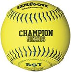 Wilson USSSA Series Leather Softball (1 Dozen), Optic Yellow, 11-Inch